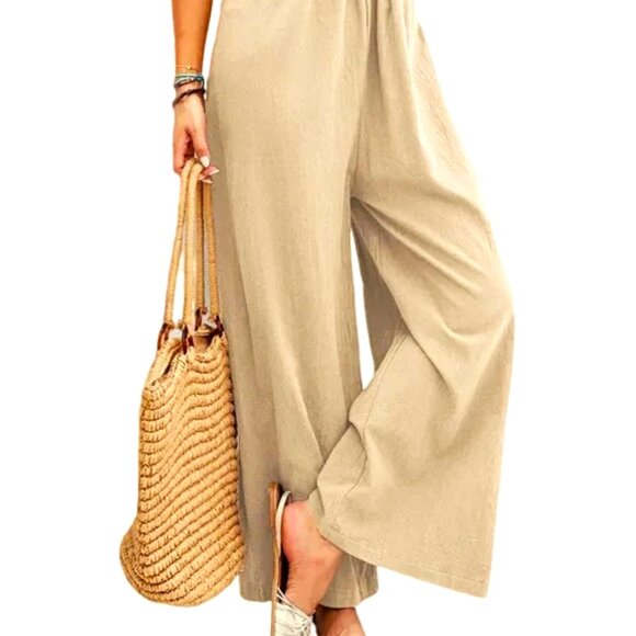 KHAKI COLOR SIZE MEDIUM AND LARGE 100% POLYESTER GAUZY FEEL OPEN POCKET … - Picture 2 of 3